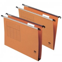 Cartelle sospese - da cassetto - Interasse 39 cm - Fondo a U - arancio