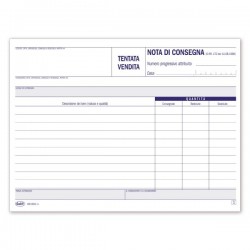 Documento di trasporto - Nota di consegna / tentata vendita - Blocco - 50 fogli - 14,8x21,5 cm