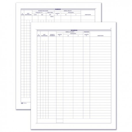 Accise - Carico - Scarico documenti di accompagnamento (regime delle Accise) - Registro - 7 pagine