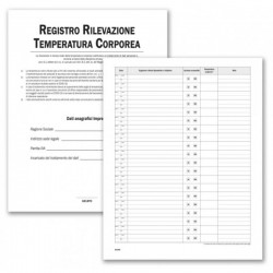 Registro per la Rilevazione Temperatura Corporea - 24 pagg - F.to 31x24,5 cm.