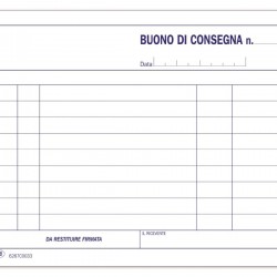 Buoni di consegna - Blocco - 33 fogli - 11,5x16,5 cm