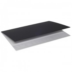 Sottomano in plastica soft - 2 specchi - f.to 49x34,5 cm - nero