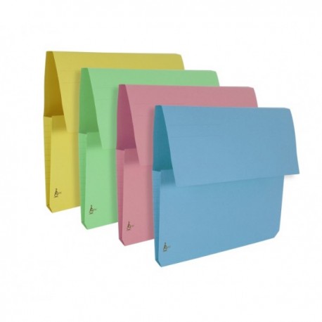 Cartelline con tasca a soffietto - cartoncino - 225 g/mq - 25,5x32,5 cm