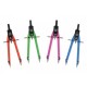 Compasso balaustrone Neon in zama - L 170mm - aste in 4 colori fluorescenti (blu, verde, fucsia e arancio)