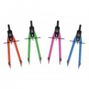 Compasso balaustrone Neon in zama - L 170mm - aste in 4 colori fluorescenti (blu, verde, fucsia e arancio)