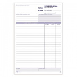 Documento di trasporto - Nota di consegna / tentata vendita - Blocco - 50 fogli - 29,7x21,5 cm