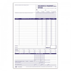 Documento di trasporto - Fattura / Documento di trasporto - Blocco - 33 fogli - 21,5x14,8 cm