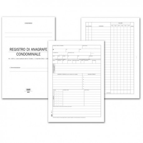 Registro Anagrafe e sicurezza condominiale - 64 pagine - 24x17 cm