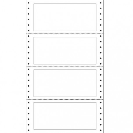 ETICHETTE ADESIVE PER PASSAGGI DI PROPRIETÀ - 140X60 MM - FOGLI 305X200 MM CON BANDA DI TRASCINAMENTO A MODULO CONTINUO