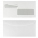 BUSTE COMMERCIALI CON 2 FINESTRE - CHIUSURA TAGLIO TONDO - 11,5X22,7 CM 80 G - CONF. 500 PZ.