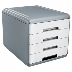 CASSETTIERA 4 CASSETTI PLASTIC DESK - COLORE BIANCO