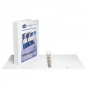 CARTELLA PERSONALIZZABILE DUAL POCKET - 4 ANELLI A D - DIAMETRO 30 MM - BIANCO